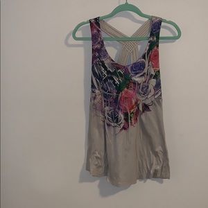 Decree multicolored cross backed tank top